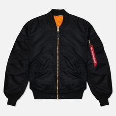 Мужская куртка бомбер Alpha Industries MA-1 Flight, цвет чёрный, размер XS