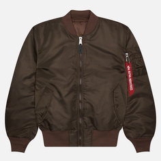 Мужская куртка бомбер Alpha Industries MA-1 Flight, цвет коричневый, размер S