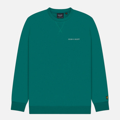 Мужская толстовка Lyle & Scott Loopback Embroidered Crew Neck, цвет зелёный, размер S