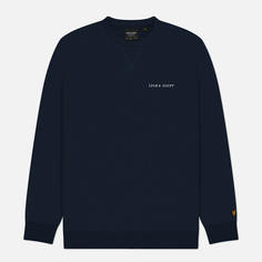 Мужская толстовка Lyle & Scott Loopback Embroidered Crew Neck, цвет синий, размер S
