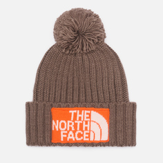 Шапка The North Face Heritage Ski Tuke, цвет коричневый
