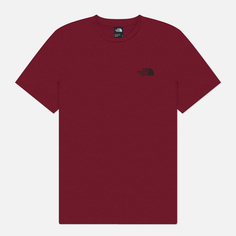 Мужская футболка The North Face Simple Dome Crew Neck, цвет бордовый, размер S