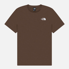 Мужская футболка The North Face Redbox Crew Neck, цвет коричневый, размер S
