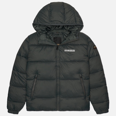Мужской пуховик Napapijri A-Suomi Hooded 1, цвет зелёный, размер S