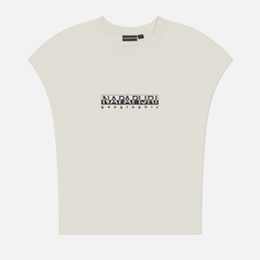 Женская футболка Napapijri Box Loose Sleeves, цвет белый, размер XS