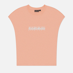 Женская футболка Napapijri Box Loose Sleeves, цвет розовый, размер XS