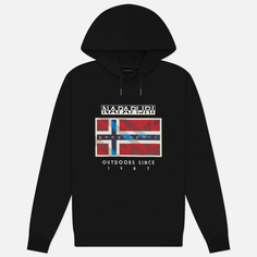 Мужская толстовка Napapijri Dorees Hoodie, цвет чёрный, размер S