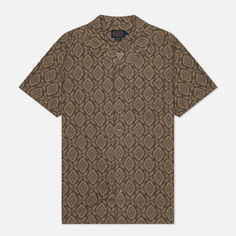 Мужская рубашка Pendleton Linen Camp, цвет коричневый, размер S