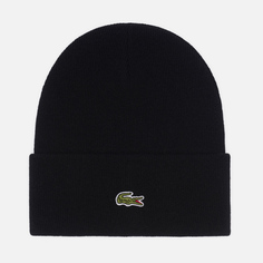 Шапка Lacoste Cuffed Wool, цвет чёрный