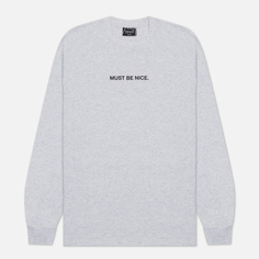 Мужской лонгслив RIPNDIP Must Be Nice, цвет серый, размер S