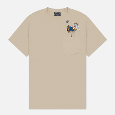 Мужская футболка RIPNDIP Pew Pew Pocket, цвет бежевый, размер S