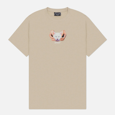 Мужская футболка RIPNDIP Happy Kitty, цвет бежевый, размер S