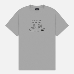 Мужская футболка RIPNDIP Dont Call Me, цвет серый, размер S