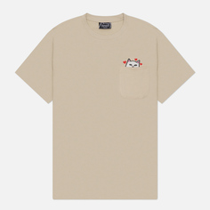 Мужская футболка RIPNDIP Nermal Loves Pocket, цвет бежевый, размер S