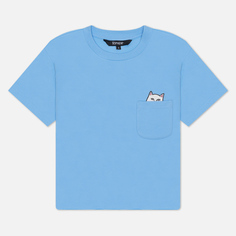 Женская футболка RIPNDIP Lord Nermal Cropped Baby, цвет голубой, размер XS