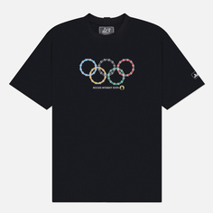 Мужская футболка Peaceful Hooligan Olympic, цвет чёрный, размер S