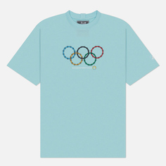 Мужская футболка Peaceful Hooligan Olympic, цвет голубой, размер S