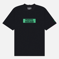 Мужская футболка Peaceful Hooligan Box Logo, цвет чёрный, размер S
