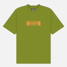 Мужская футболка Peaceful Hooligan Box Logo, цвет зелёный, размер S