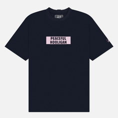 Мужская футболка Peaceful Hooligan Box Logo, цвет синий, размер S