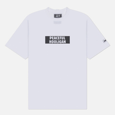 Мужская футболка Peaceful Hooligan Box Logo, цвет белый, размер S