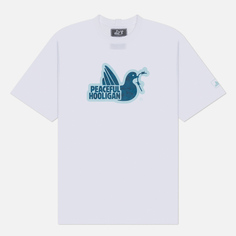 Мужская футболка Peaceful Hooligan Dpm Dove Logo, цвет белый, размер S