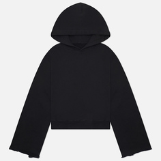 Женская толстовка Maison Margiela MM6 Wide Sleeves Dropped Shoulders Hoodie, цвет чёрный, размер XS