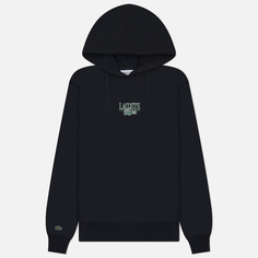 Женская толстовка Lacoste Central Print Hoodie, цвет чёрный, размер XS