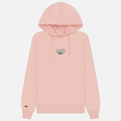 Женская толстовка Lacoste Central Print Hoodie, цвет розовый, размер XS