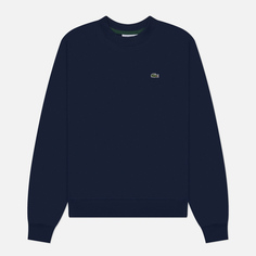 Женская толстовка Lacoste Relaxed Fit Fleece Crew Neck, цвет синий, размер XS