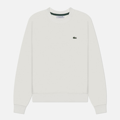 Женская толстовка Lacoste Relaxed Fit Fleece Crew Neck, цвет белый, размер XS