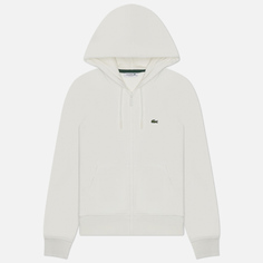 Женская толстовка Lacoste Fleece Zip-Up Hoodie, цвет белый, размер XS