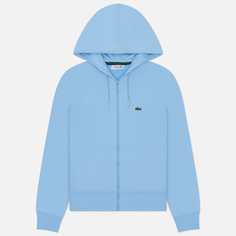 Женская толстовка Lacoste Fleece Zip-Up Hoodie, цвет голубой, размер XS