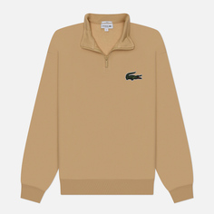 Мужская толстовка Lacoste High-Neck Organic Cotton Zip-Up, цвет бежевый, размер S