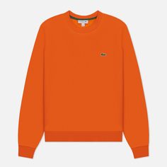 Мужская толстовка Lacoste Brushed Fleece Crew Neck, цвет оранжевый, размер S