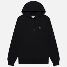 Мужская толстовка Lacoste Organic Cotton Hoodie, цвет чёрный, размер XS