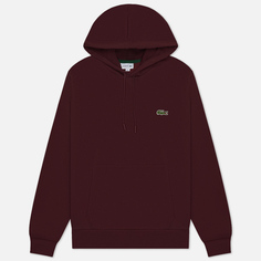 Мужская толстовка Lacoste Organic Cotton Hoodie, цвет бордовый, размер S