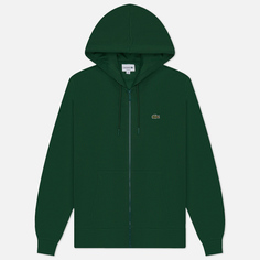 Мужская толстовка Lacoste Organic Cotton Full Zip Hoodie, цвет зелёный, размер S