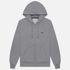 Мужская толстовка Lacoste Organic Cotton Full Zip Hoodie, цвет серый, размер S