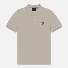 Мужское поло Lyle & Scott Slub Regular Fit, цвет белый, размер S