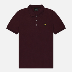 Мужское поло Lyle & Scott Slub Regular Fit, цвет бордовый, размер S