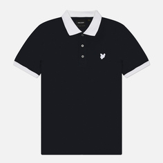 Мужское поло Lyle & Scott Tonal Ringer Regular Fit, цвет синий, размер S