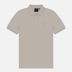 Мужское поло Lyle & Scott Tonal Eagle Regular Fit, цвет бежевый, размер S