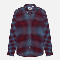 Мужская рубашка Timberland Stretch Poplin Gingham, цвет бордовый, размер S