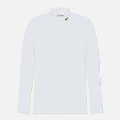 Женский лонгслив Lacoste Slim Fit Stretch Cotton, цвет белый, размер XS