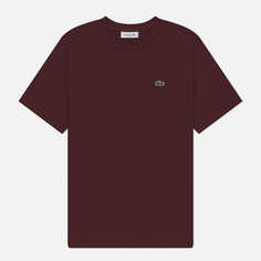 Женская футболка Lacoste Relaxed Fit Lightweight, цвет бордовый, размер XS