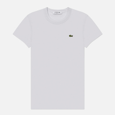 Женская футболка Lacoste Slim Fit Embroidered Crocodile, цвет белый, размер XS