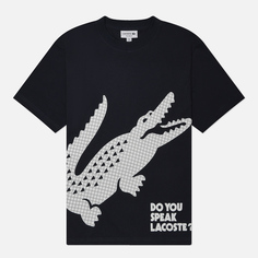 Мужская футболка Lacoste x Jean-Michel Tixier Print Crocodile, цвет синий, размер S