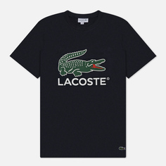 Мужская футболка Lacoste Signature Print, цвет синий, размер L