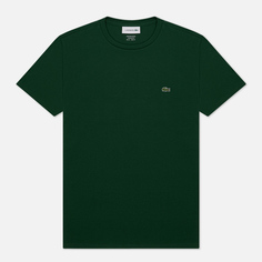 Мужская футболка Lacoste Crew Neck Pima Cotton, цвет зелёный, размер S